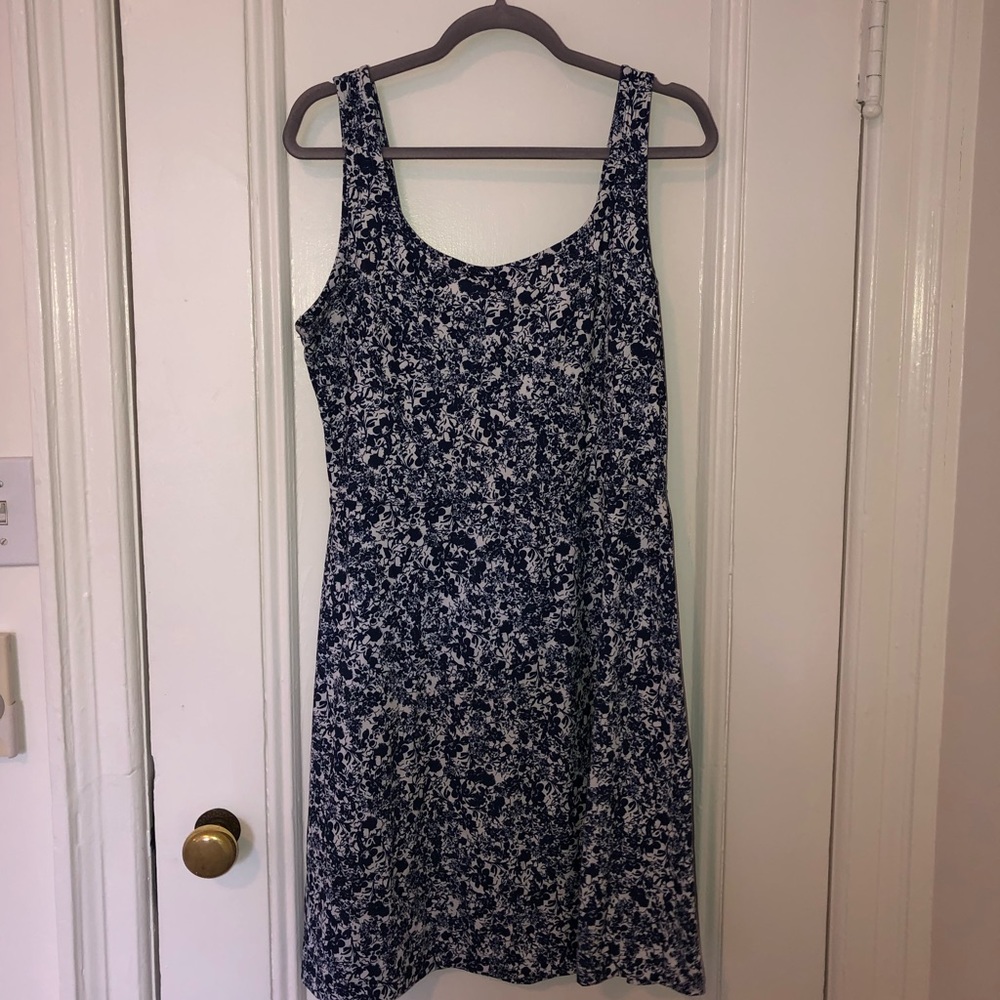 Blue floral dress